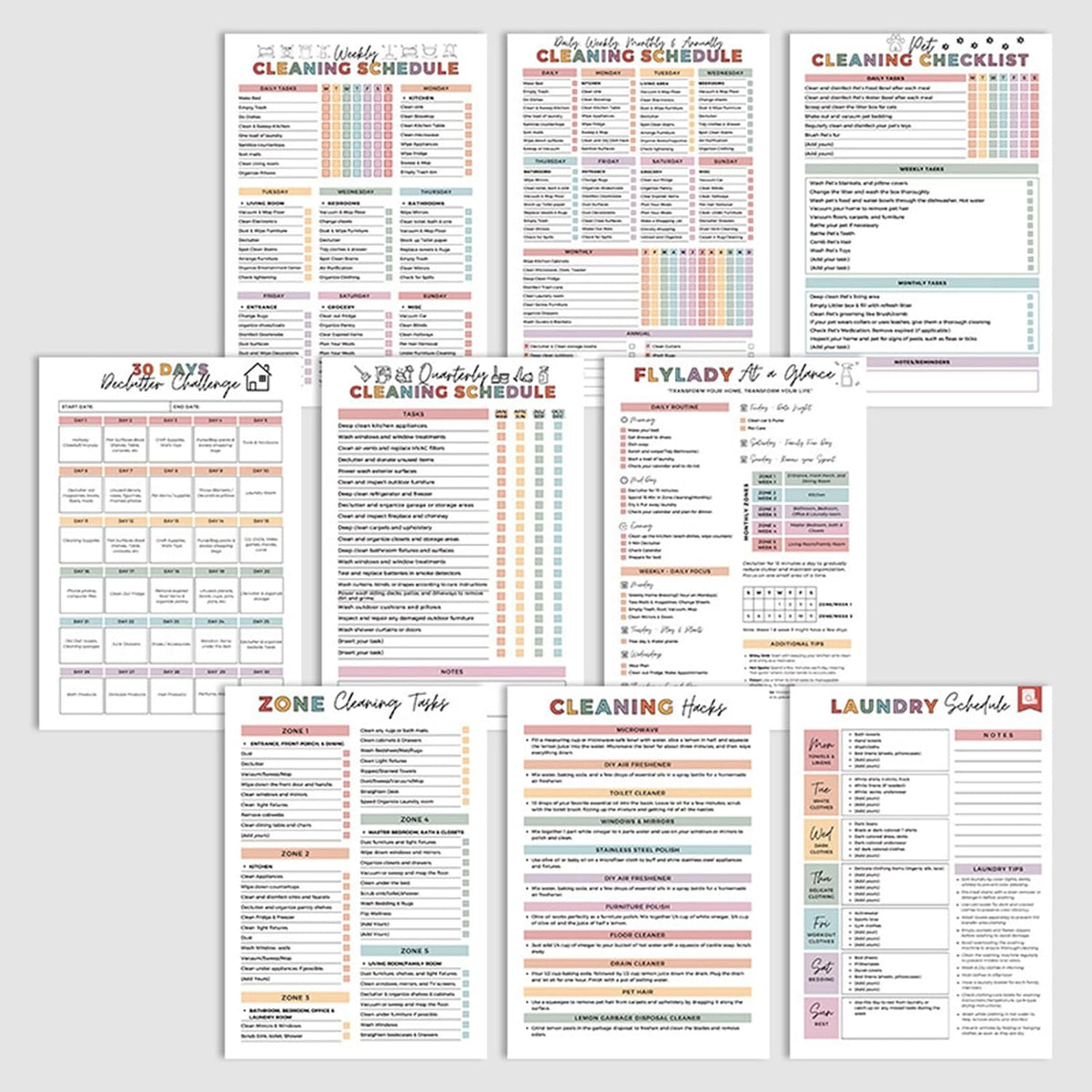 ⏰ADHD Cleaning & Organizing Toolkit - Chore Planner✔