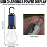 Solar Rechargeable Hooked Camping Light