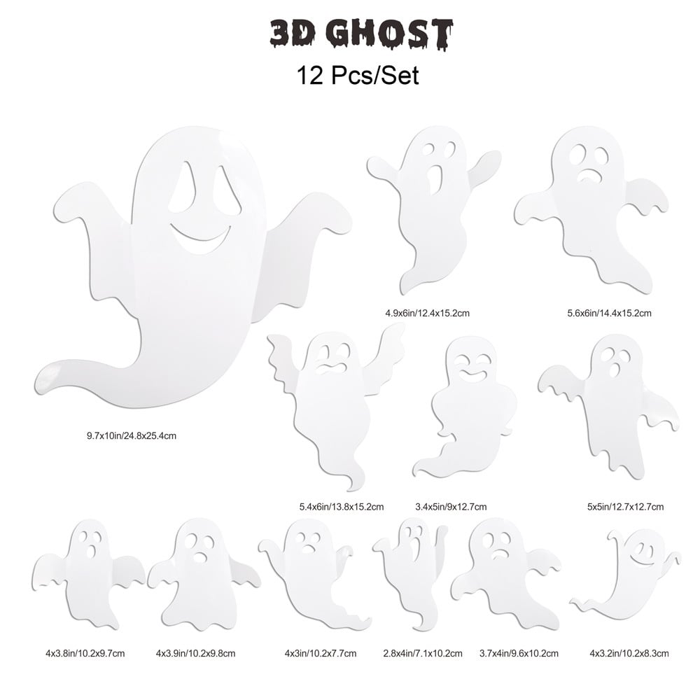 Halloween Bats Wall Decor with Lights – 3D Spooky Stickers for Home