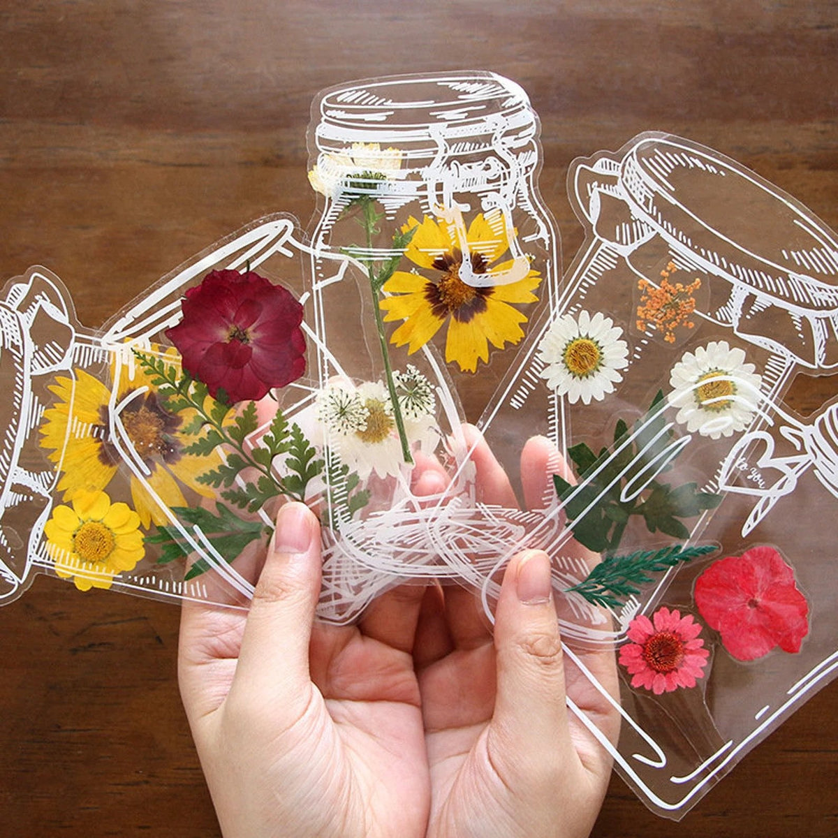 20pcs Transparent Dried Flower Bookmarks-DIY Gifts Bookmarks