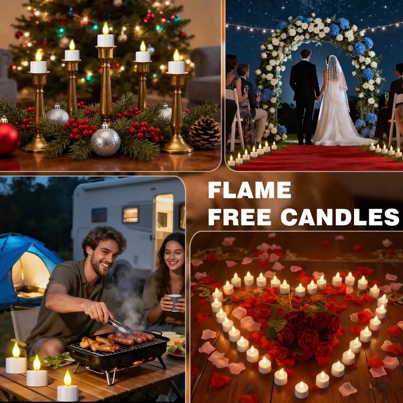 🔥 The Last Tea Lights You’ll Ever Need (6 Pack)— Rechargeable, Realistic & Remote-Controlled!