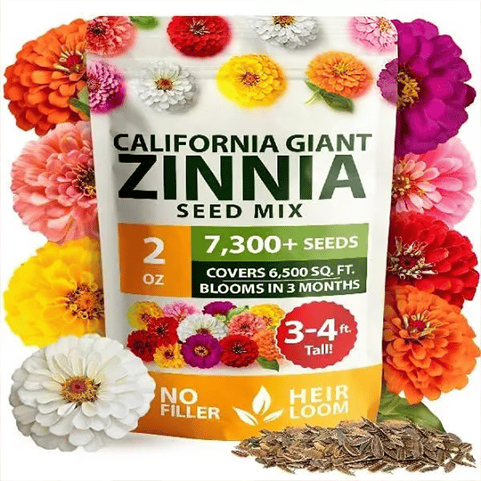 🔥Zinnia Seeds - Pure Seeds - No Filler - Heirloom Flower Seeds