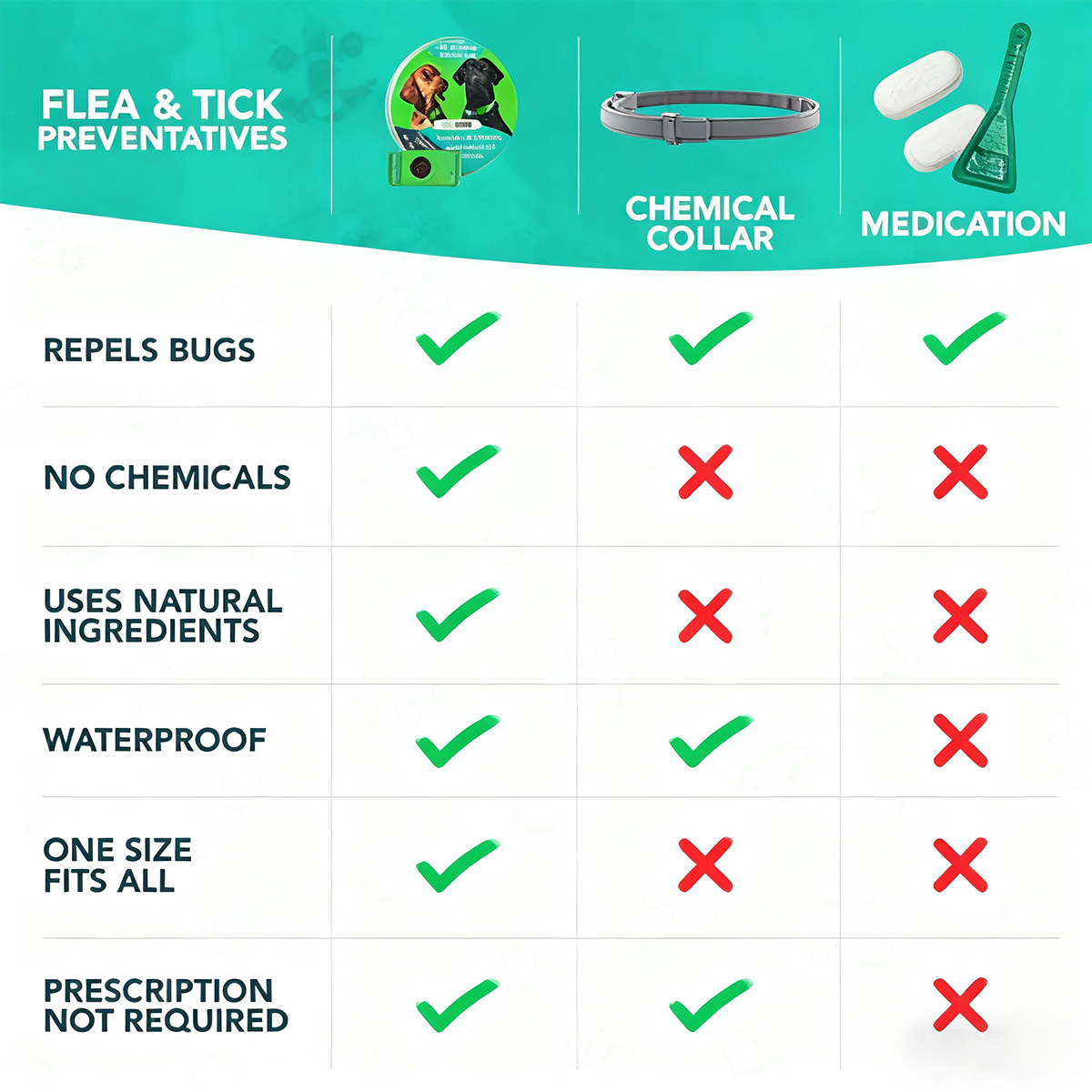 Dog Tag Pendant – Flea & Tick Prevention, Waterproof & Safe for All Breeds