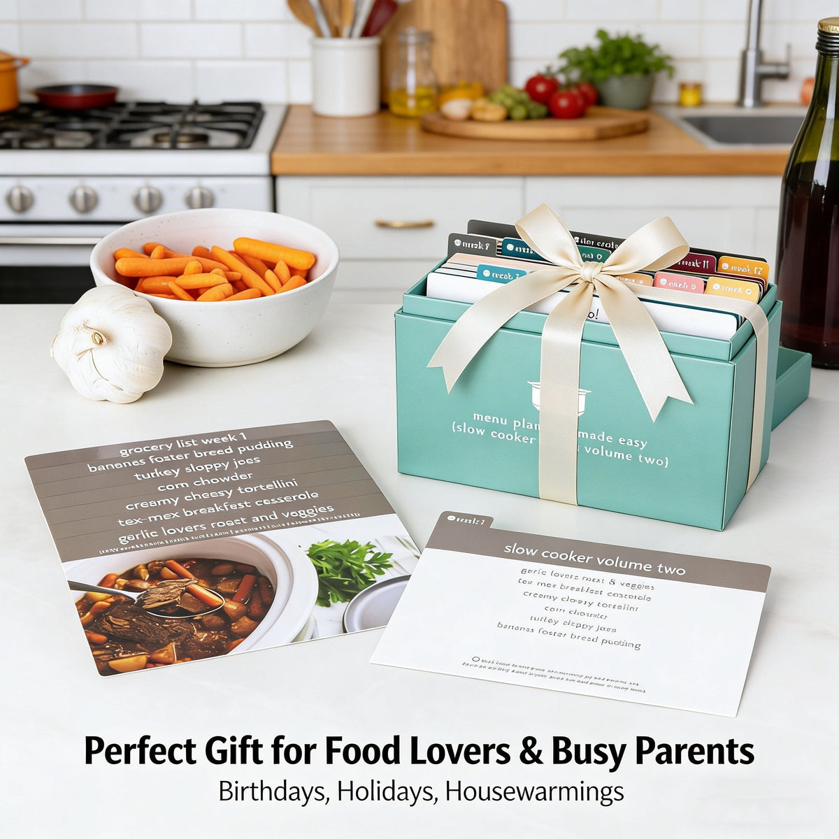 🍽️ Meal Planning Kit with 72 Photo Recipe Cards