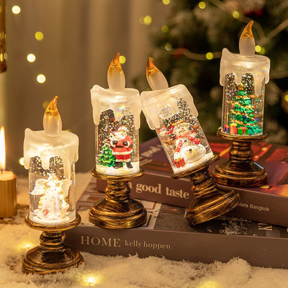 Christmas Crystal Candle Lamp Ornaments