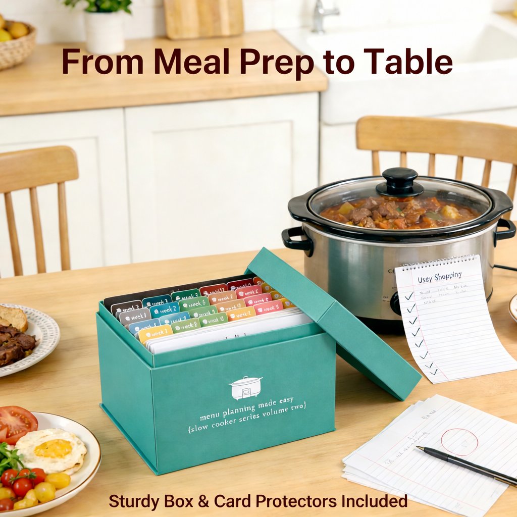 🍽️ Meal Planning Kit with 72 Photo Recipe Cards