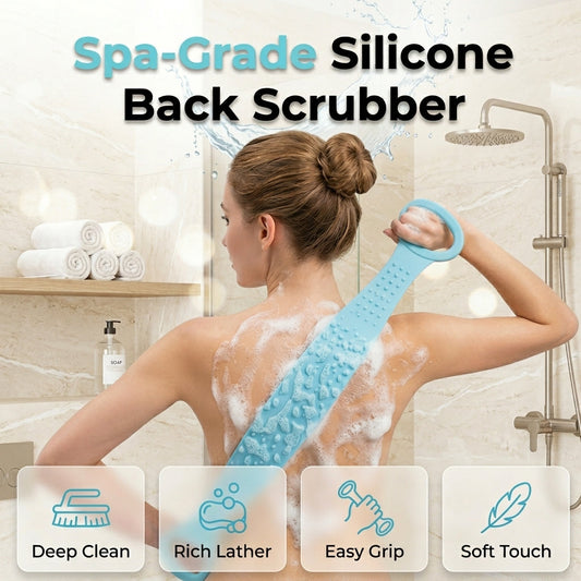 Dual-Sided Silicone Back Scrubber