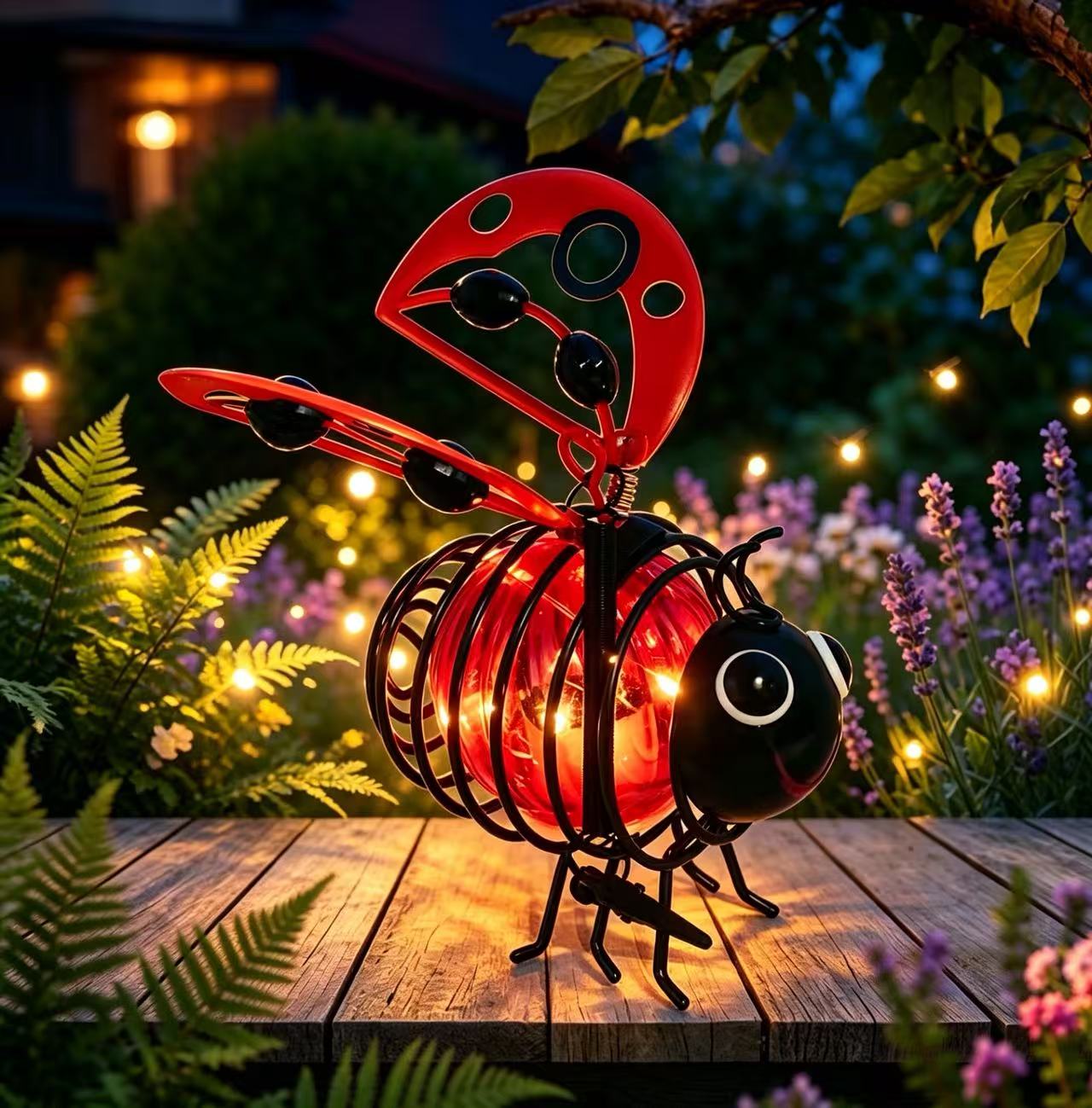 Solar Hanging Bee Garden Light