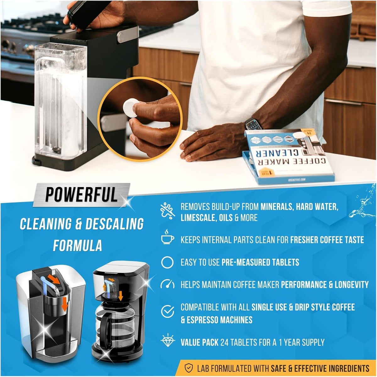 Coffee Maker Cleaner Tablets