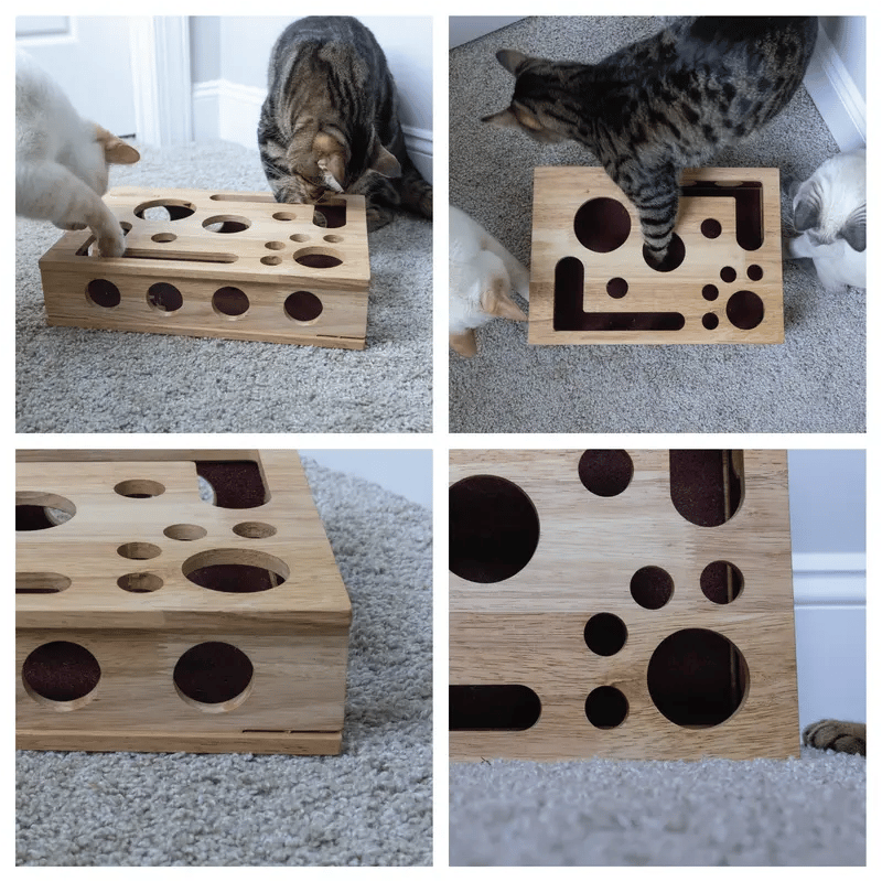 🎁😻✨Cat Scratch Puzzle Enrichment Box: Nail File Stress Free Alternative to Clippers and Grinders