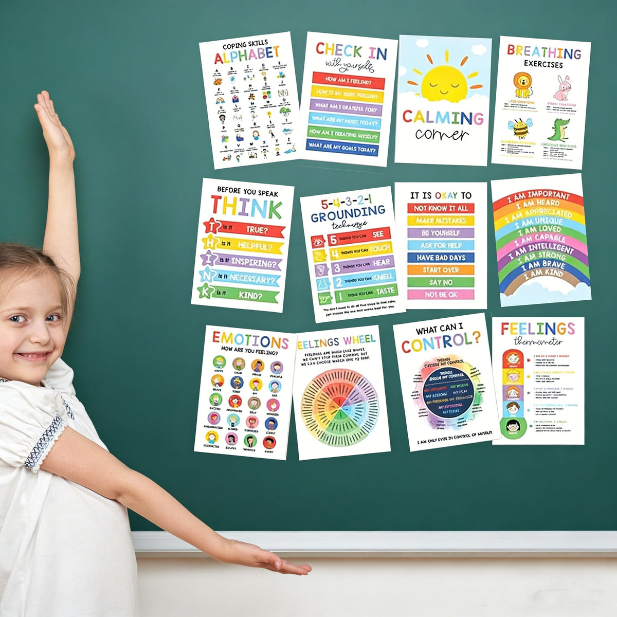 Calming Corner Posters&Feelings Wheel Chart🌈🧠
