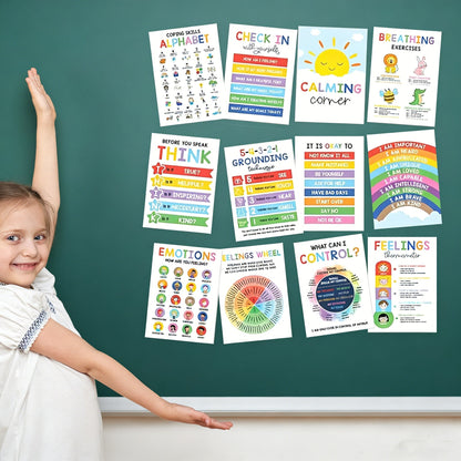 Calming Corner Posters&Feelings Wheel Chart🌈🧠