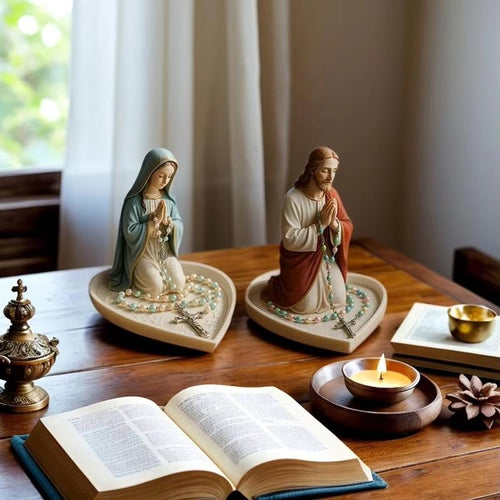 Virgin Mary Rosary Holder - With Necklace