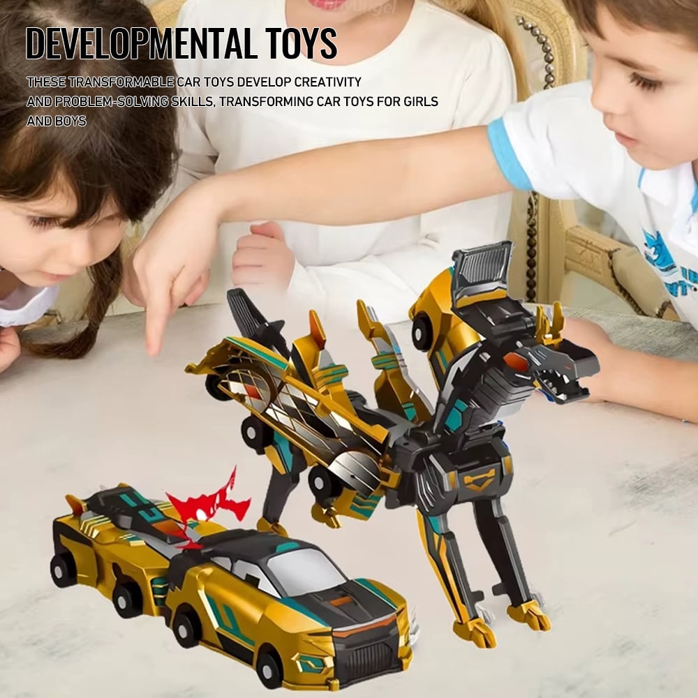💥 2 In 1 Collision Transforming Dinosaur Car Toy