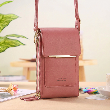 Simple And Elegant Women's Touchscreen Crossbody Phone Wallet