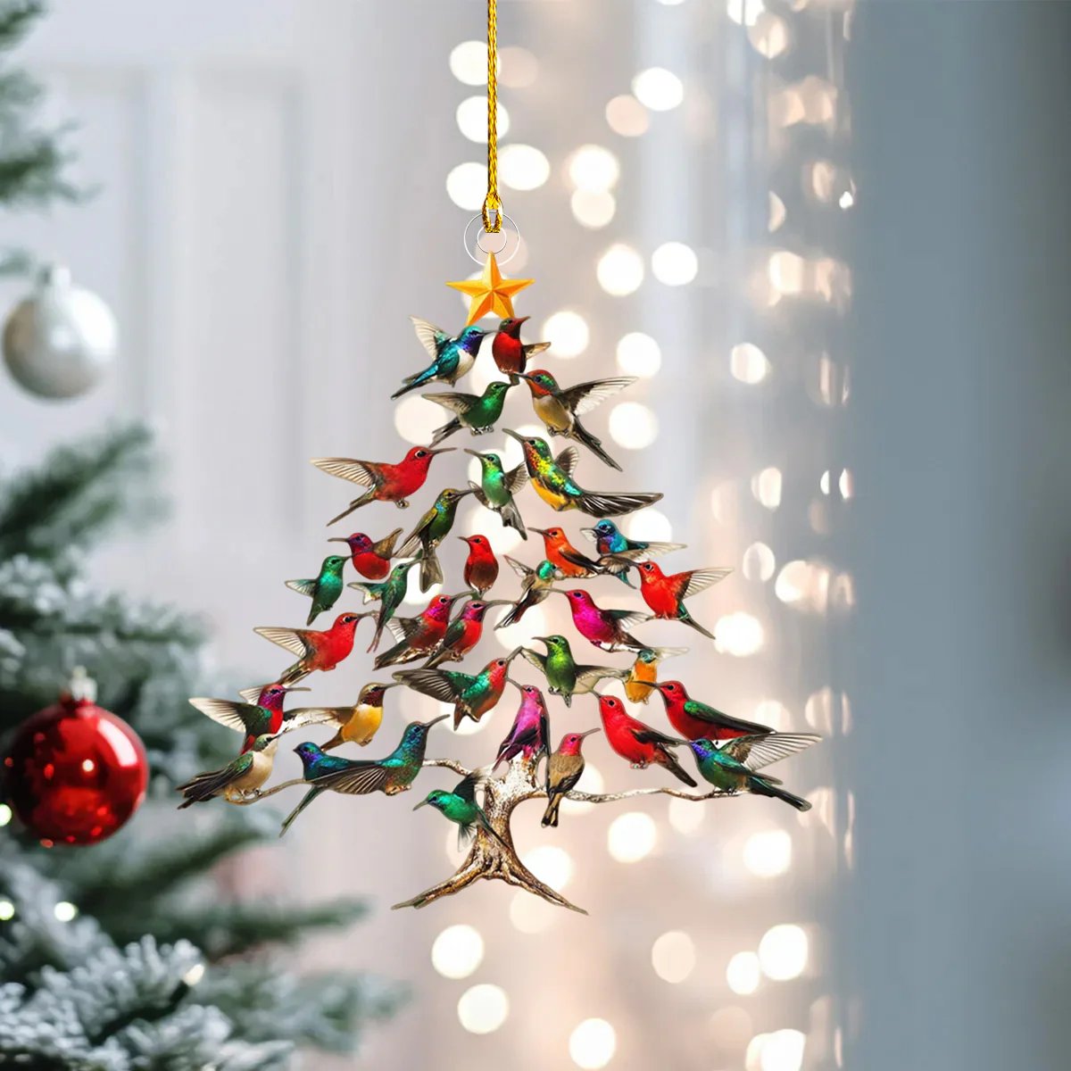 🔥2025 New Release 🐦🎄Hummingbird Christmas Ornament💠 (✨Same as in the video)
