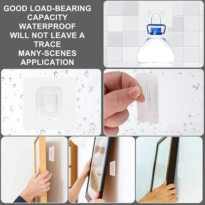 Zorveko 10-Pair Double-Sided Adhesive Wall Mounted Hooks 5