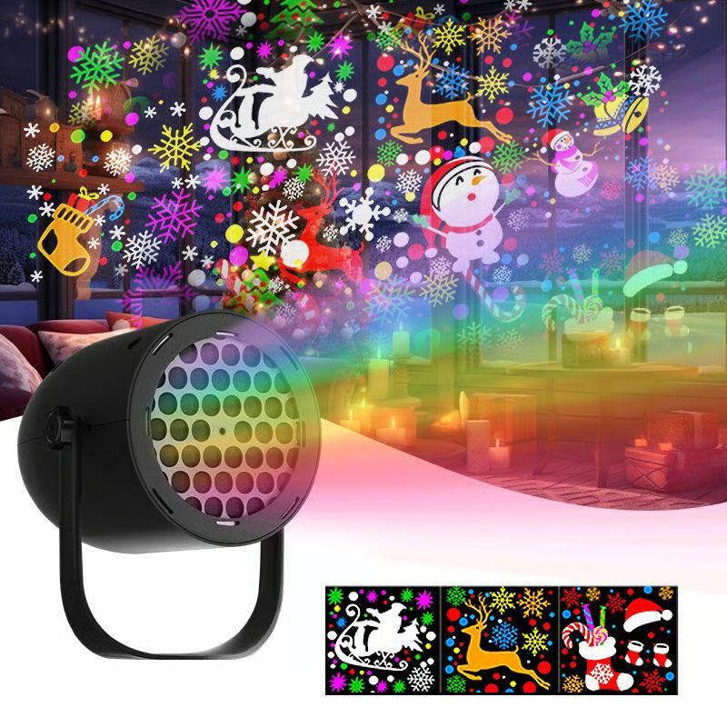 🎄✨LED Christmas Projection Lamp – 16 Patterns of Pure Holiday Magic!