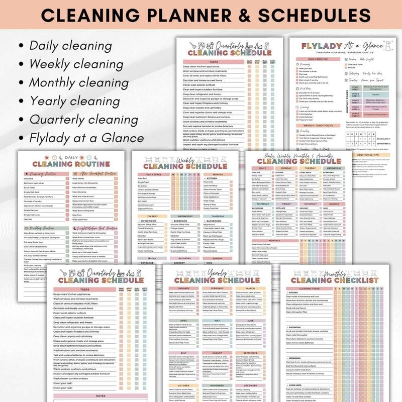 ⏰ADHD Cleaning & Organizing Toolkit - Chore Planner✔
