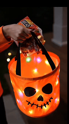 Zorveko 🎃 Light Up the Night! 3-Piece LED Halloween Candy Bucket Set 👻 7
