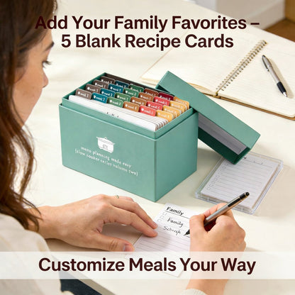 🍽️ Meal Planning Kit with 72 Photo Recipe Cards