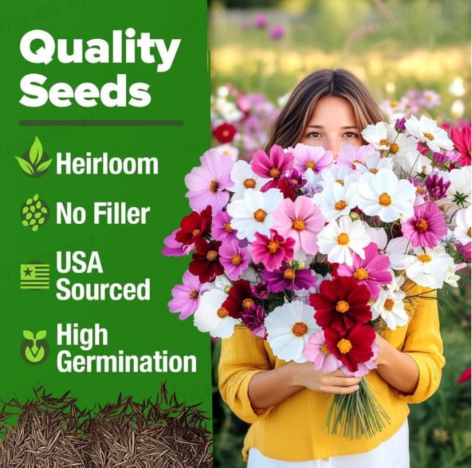 🔥Zinnia Seeds - Pure Seeds - No Filler - Heirloom Flower Seeds