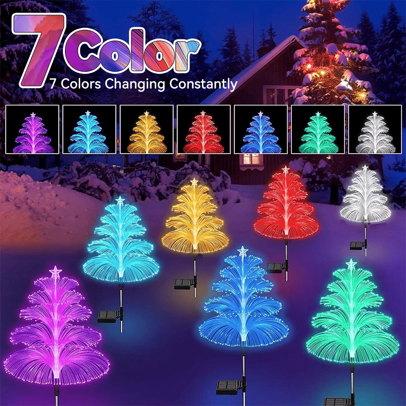 Seven Colors Gradient Solar Christmas Tree Light