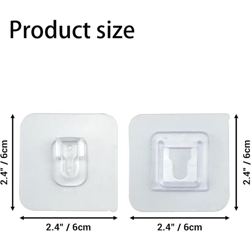 Zorveko 10-Pair Double-Sided Adhesive Wall Mounted Hooks 9