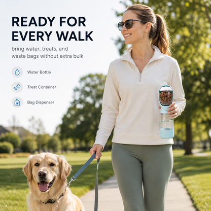3-in-1 Dog Travel Water Bottle