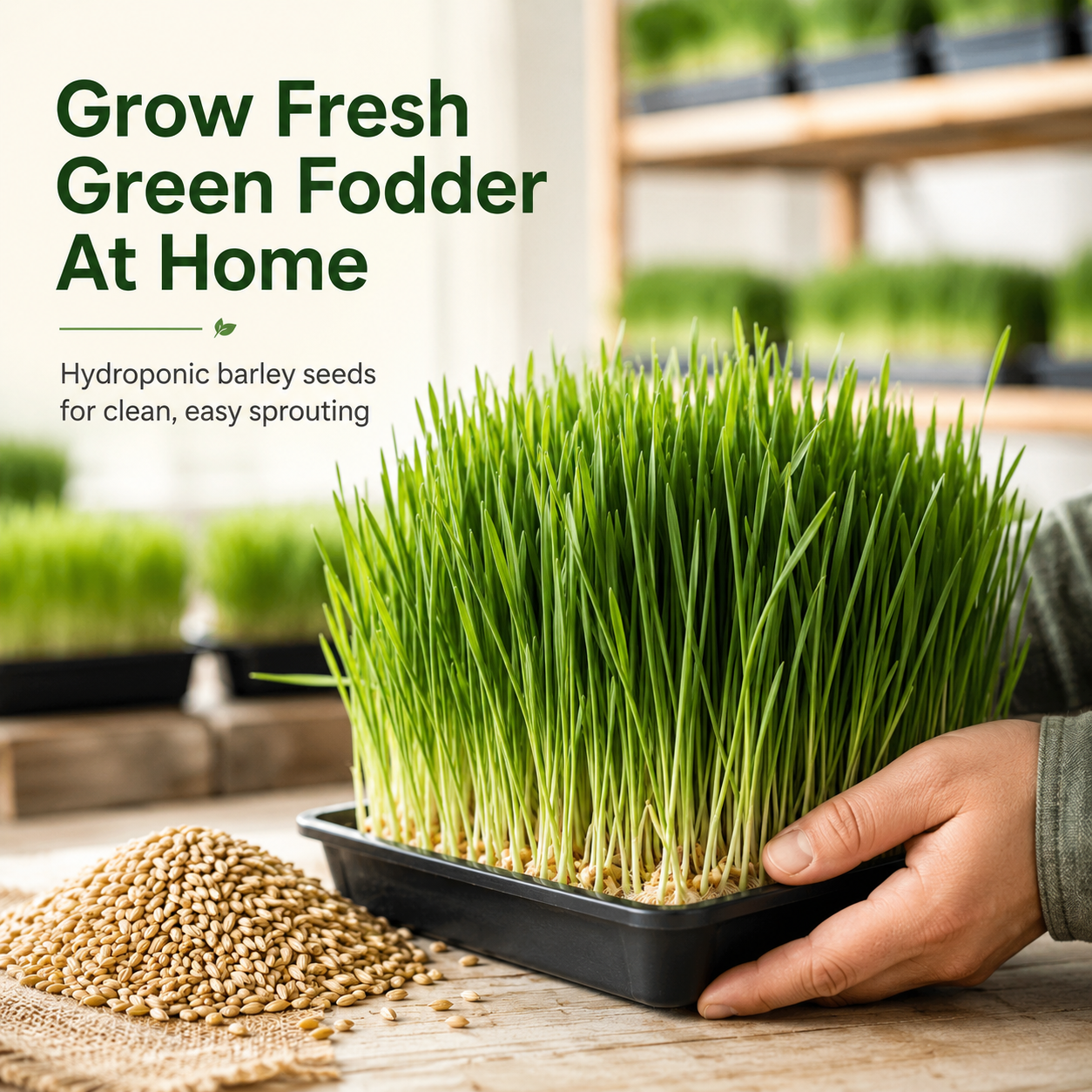 Hydroponic Barley Fodder Seeds for Fresh Green Feed