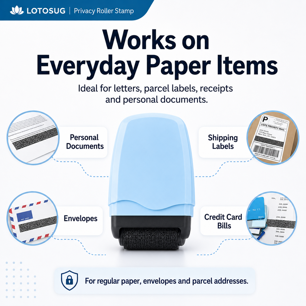 Zorveko Identity Theft Protection Roller Stamp 12