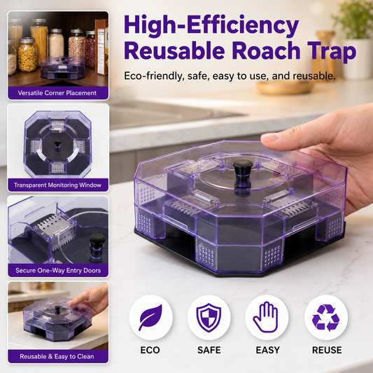 Zorveko Reusable Roach Trap with One-Way Entry Doors 1