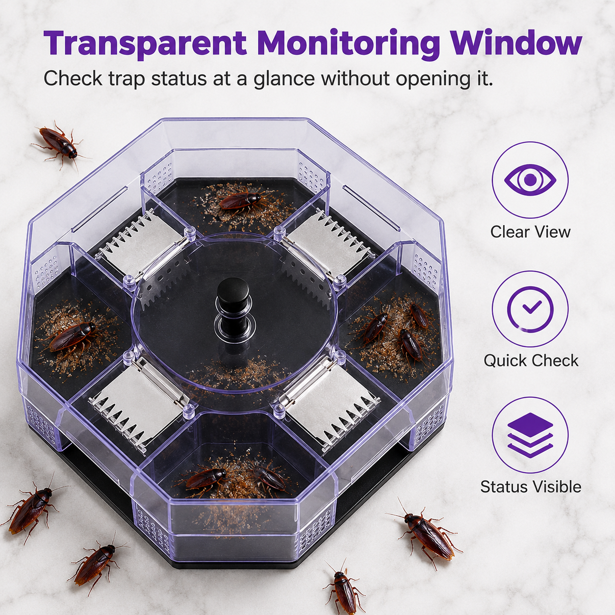 Zorveko Reusable Roach Trap with One-Way Entry Doors 15