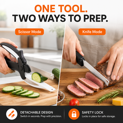 2-in-1 Kitchen Scissors with Cutting Board