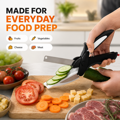 2-in-1 Kitchen Scissors with Cutting Board