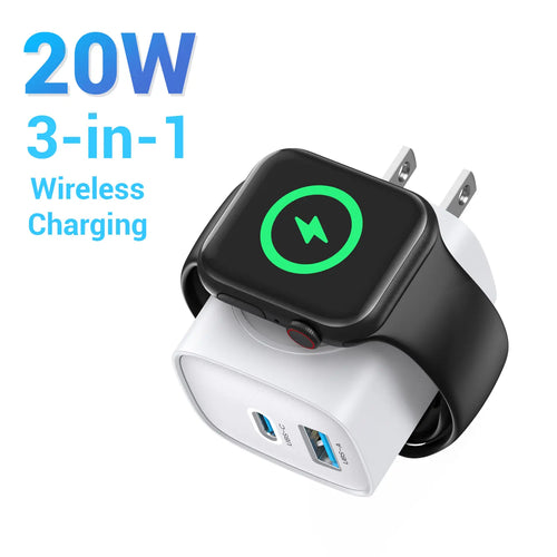 Zorveko 🔋 3-in-1 Magnetic Apple Watch Charger | Fast USB-C Wall Charger 1