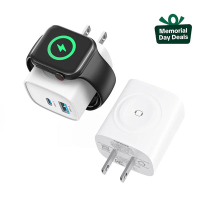 Zorveko 🔋 3-in-1 Magnetic Apple Watch Charger | Fast USB-C Wall Charger 3