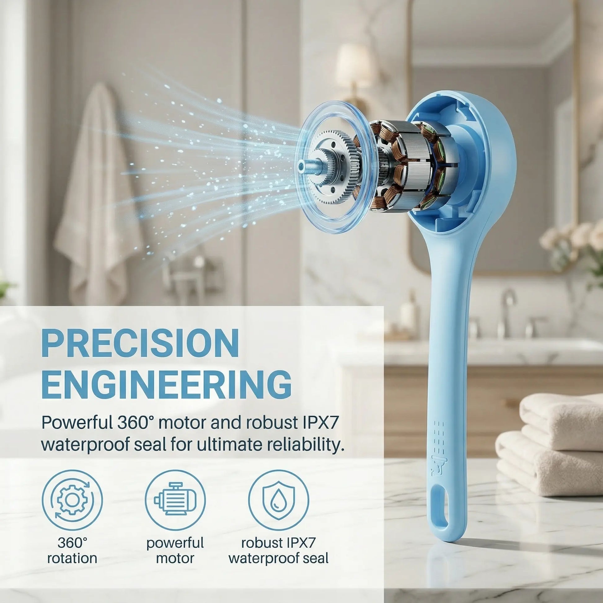 Electric Body Brush Back Scrubber - Dual Handle