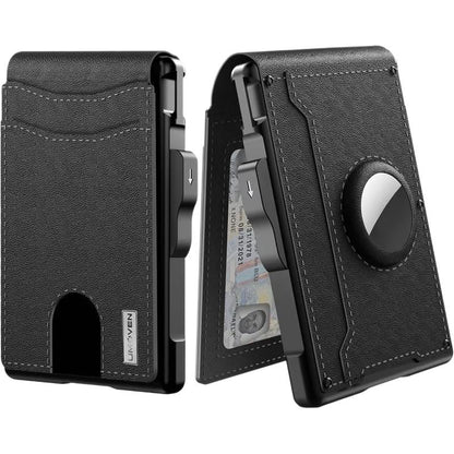 Men's Business Wallet Credit Card Holder Pop Up Smart RFlD Blocking Slim Leather