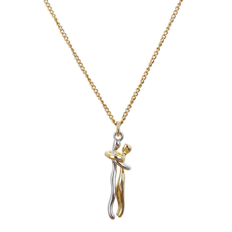 Sweet Embrace Pendant, Adjustable Silver Chain