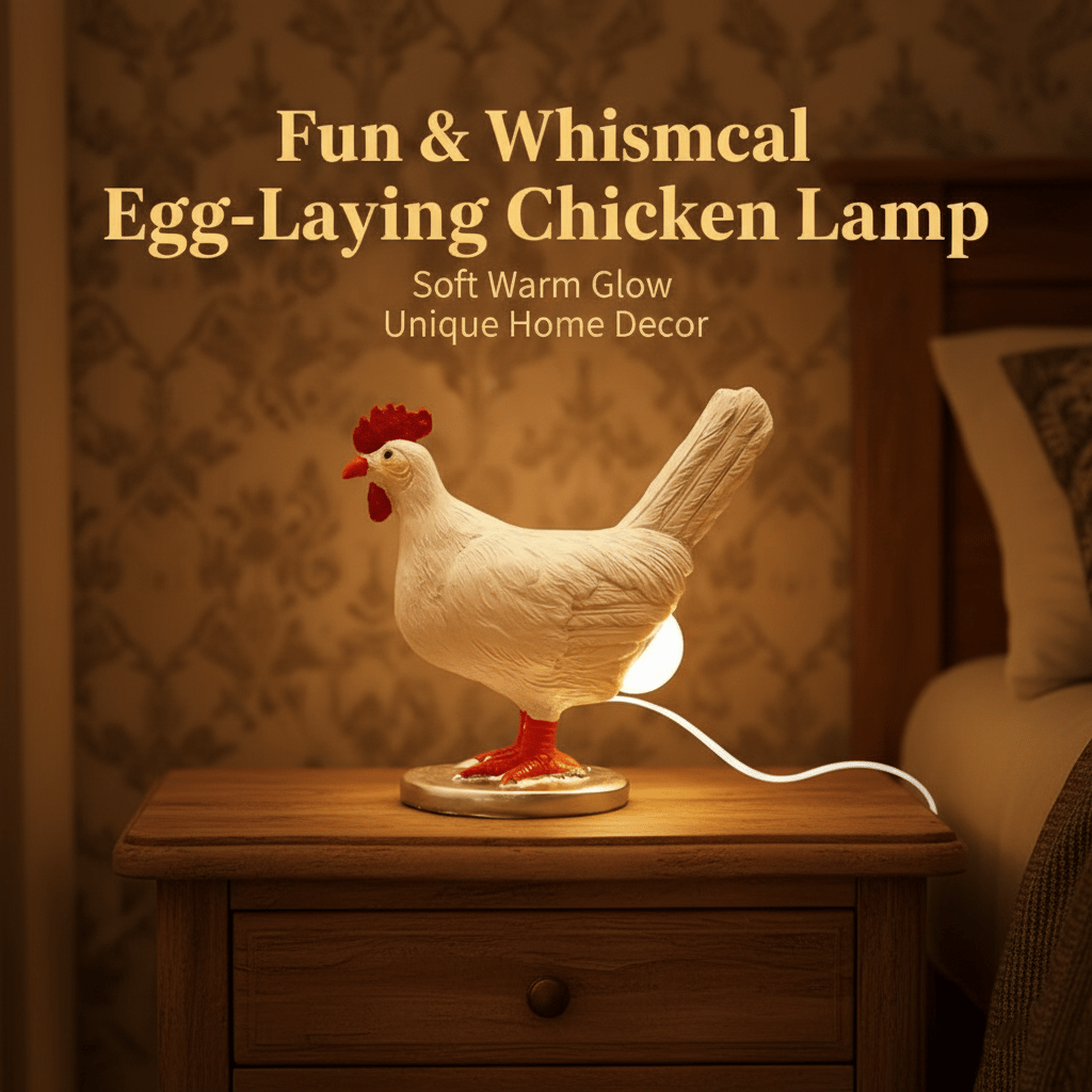 Creative Fun Chicken Egg-Laying Decorative Night Light