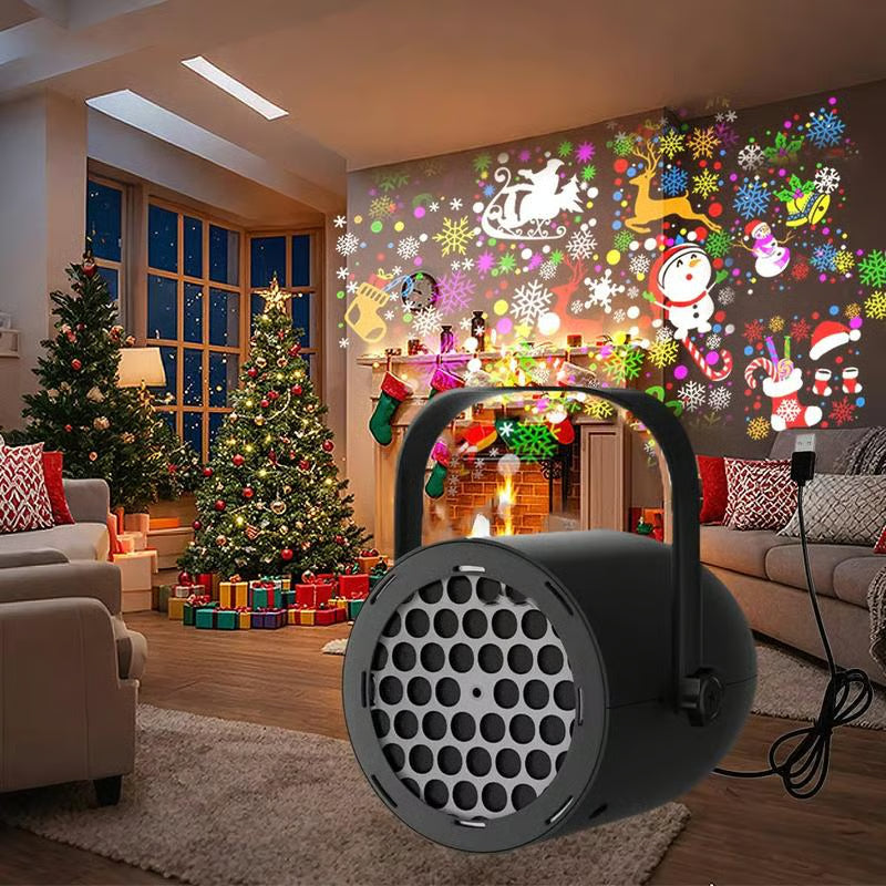 🎄✨LED Christmas Projection Lamp – 16 Patterns of Pure Holiday Magic!