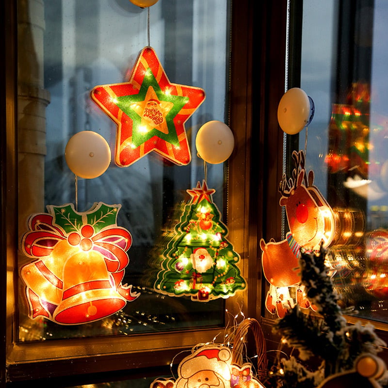 🎄 Christmas Window Hanging Lights 🌟
