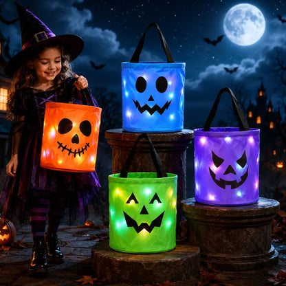 Zorveko 🎃 Light Up the Night! 3-Piece LED Halloween Candy Bucket Set 👻 2