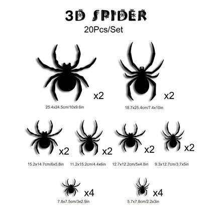 Halloween Bats Wall Decor with Lights – 3D Spooky Stickers for Home