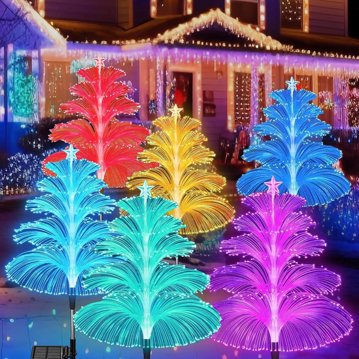 Seven Colors Gradient Solar Christmas Tree Light