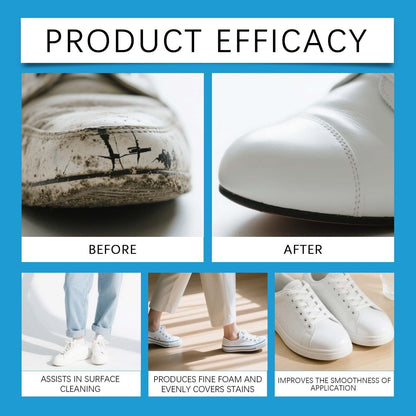 White Shoe Cleaner Cream  |   Multipurpose No-Wash Solid Comes with Sponge