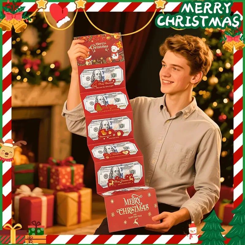 🏆Flash Sale⚡ 50K+ SOLD! 🎅💸Christmas Cash Gift Envelope– A creative way to give cash this Christmas!