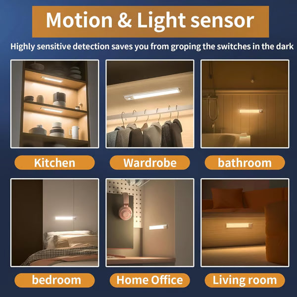 🏆Flash Sale⚡ 50K+ SOLD! Almost Gone-💥💡Under Cabinet Lights-52LED Motion Sensor Night Light Indoor