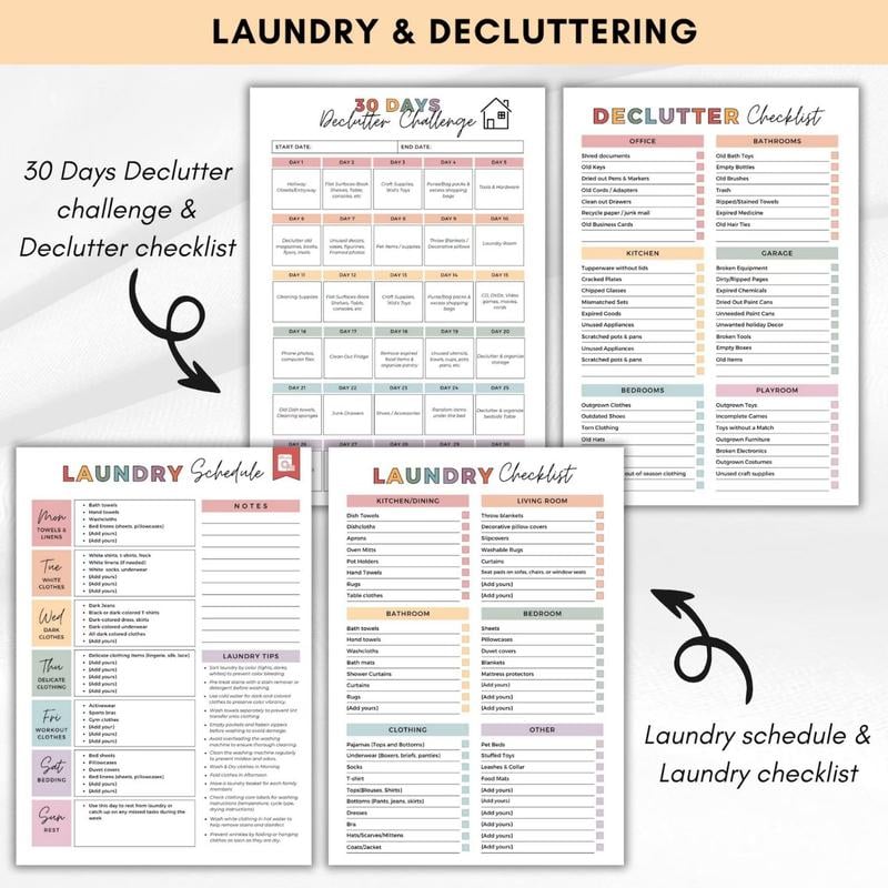 ⏰ADHD Cleaning & Organizing Toolkit - Chore Planner✔